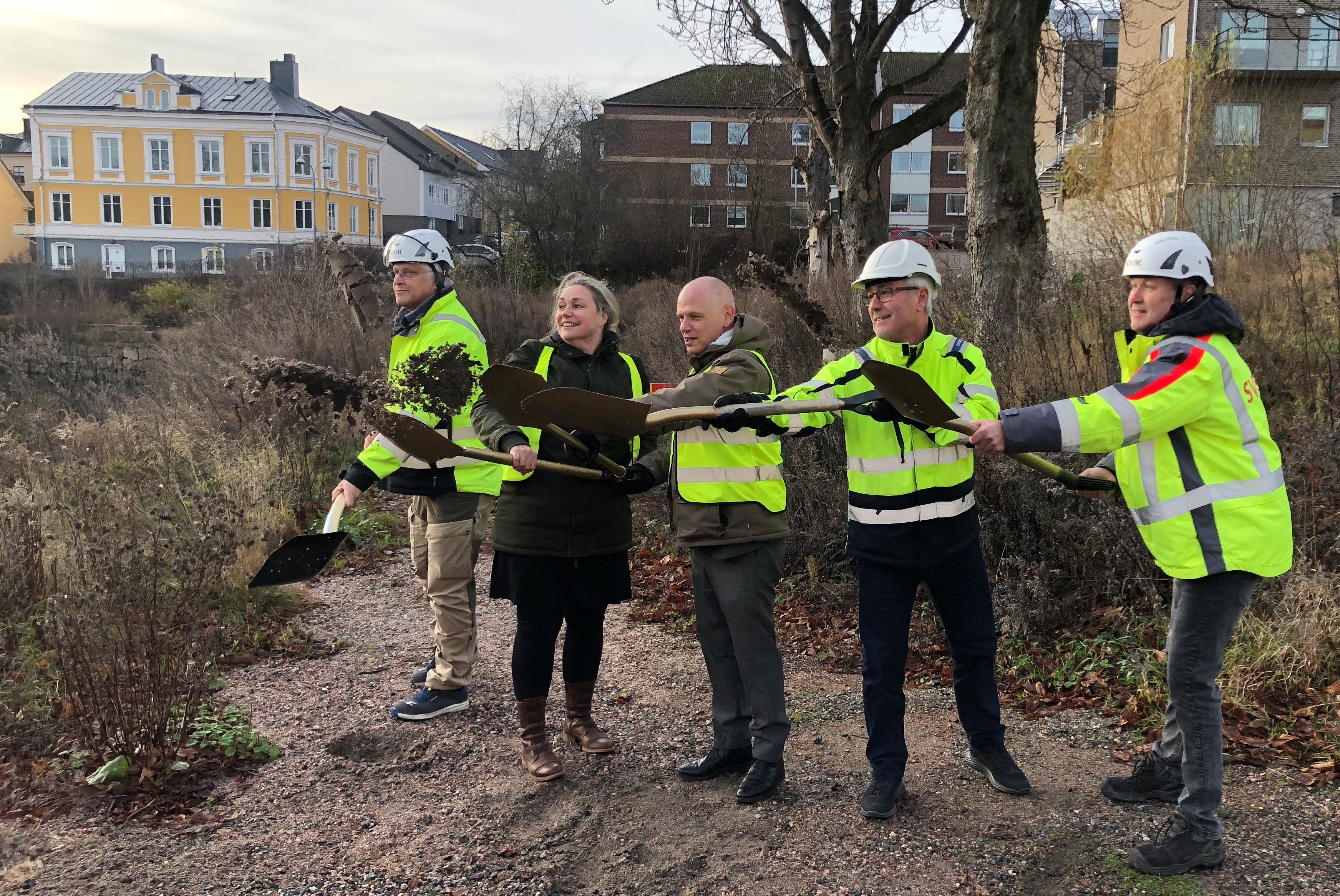 Första spadtaget tas för parken vid Åkroken.
