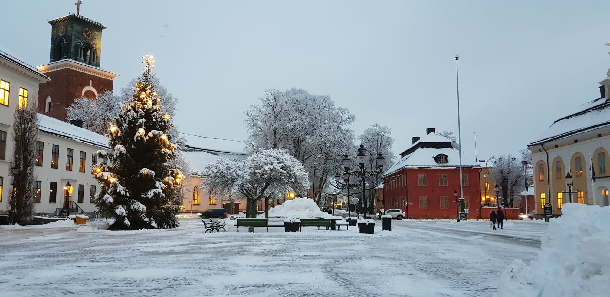 Stora torget i vinterskrud