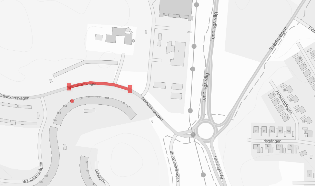 Avstängning Brandkärrsvägen