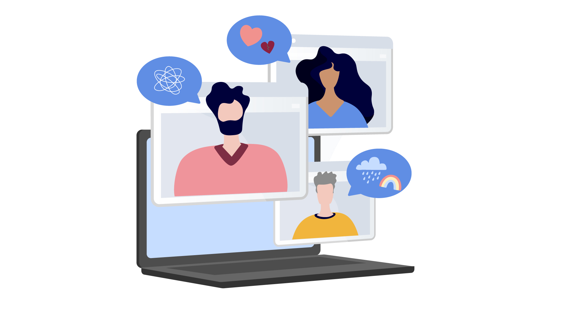Illustration av digital terapi
