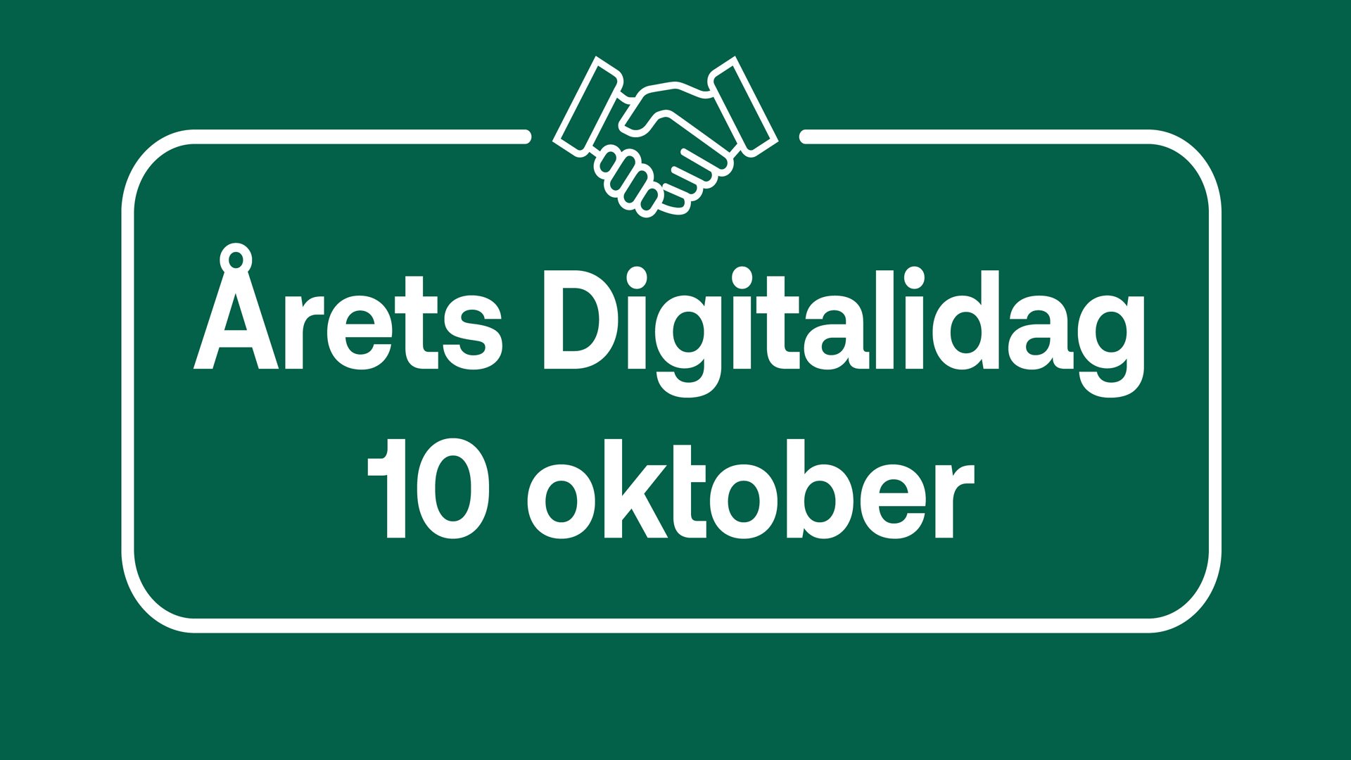 Texten Årets digital i dag 10 oktober