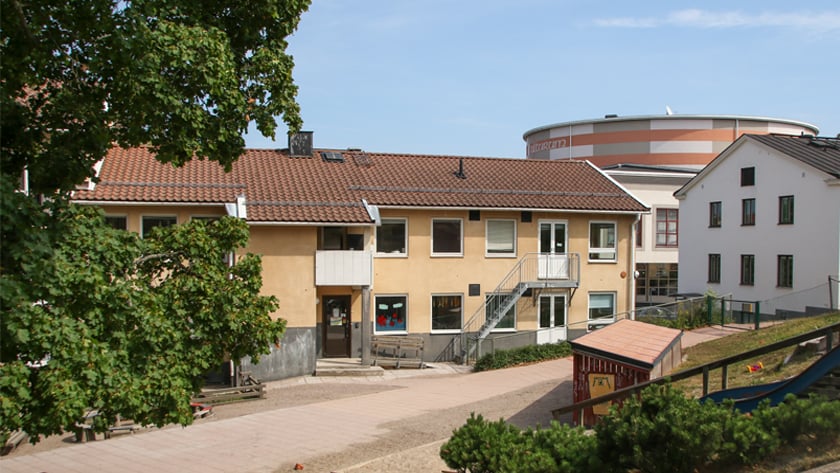 Baksidan på Klockbergets förskola