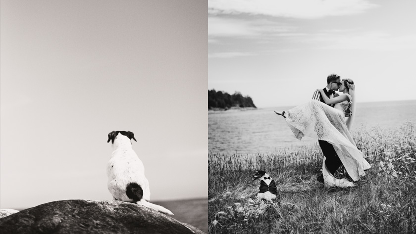 Svartvit bild vid havet i Nyköping. Alla modeller kommer från Nyköping.